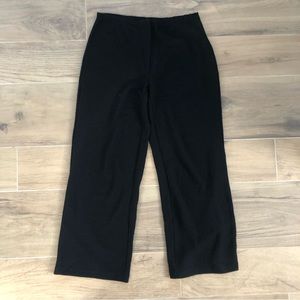 Eileen Fisher Wool Black Slacks Elastic Waist Size S